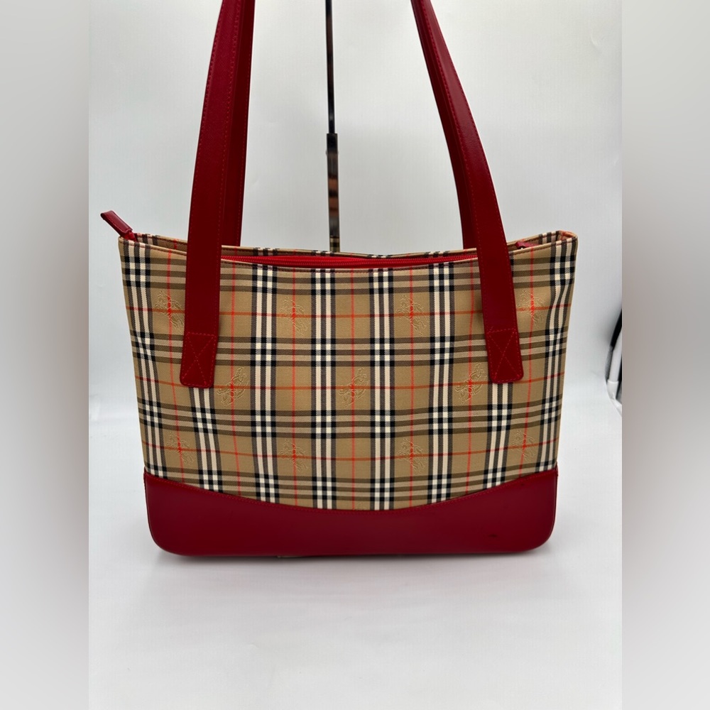 Authentic Burberry Nova Checkered Tote Shoulder Bag - Picture 2 of 10